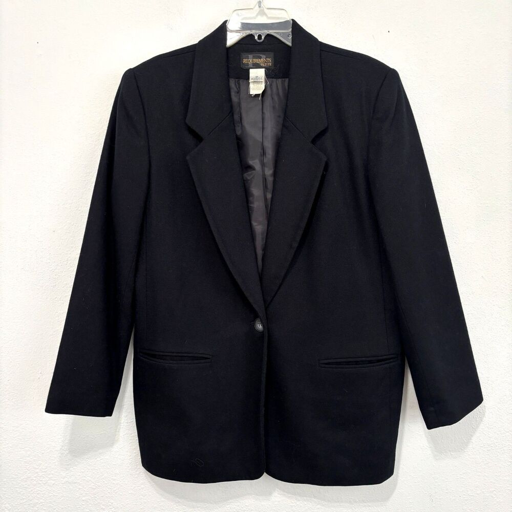 Requirements Petite Women Single Breasted Wool Blazer 12 Quite Luxury Old Money